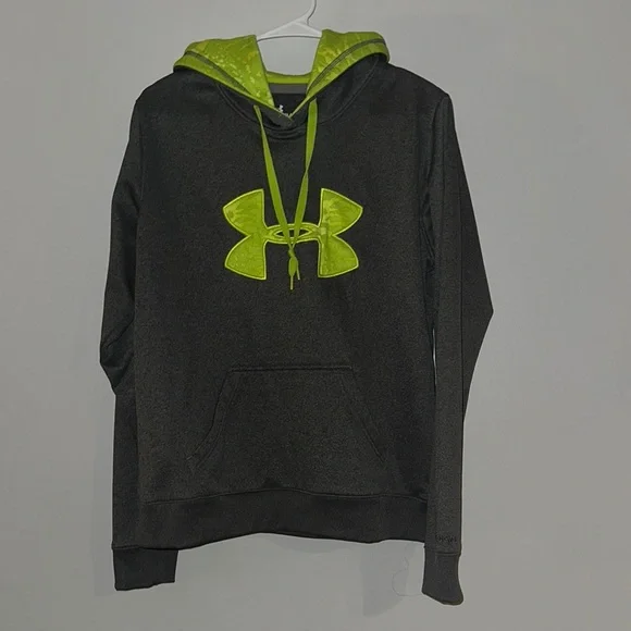 Under Armour Black and Green Hoodie - Picture 1 of 2